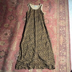 COPY - Johnny Was Vintage Style Brown Flower Maxi Dress